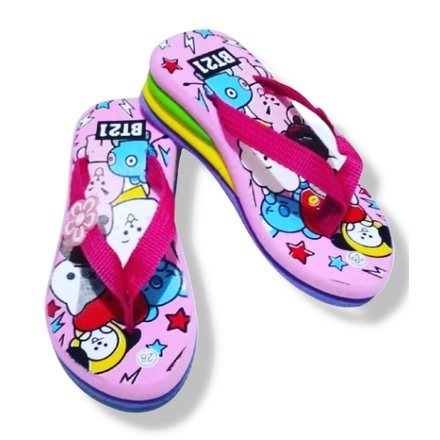 Sandal Wedges Anak Perempuan BT21 Terlaris