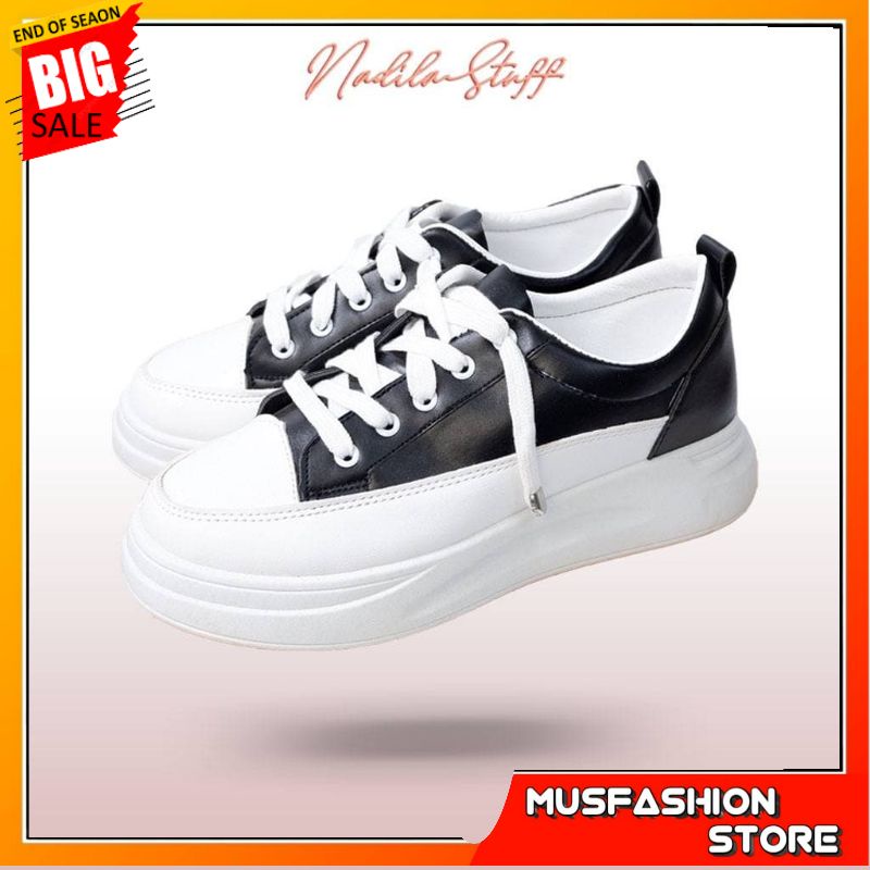 NADILASTUFF Sepatu Sneakers Wanita Moxi New Kekinian Terbaru Keren Lucu