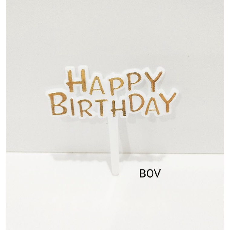 

Topper Happy Birthday Gold