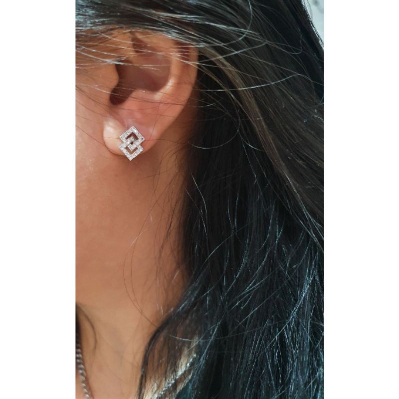 Anting Silver925 Full mata anting silver925 Perak Anti Karat anti alergi anting premium berlian kilap 07