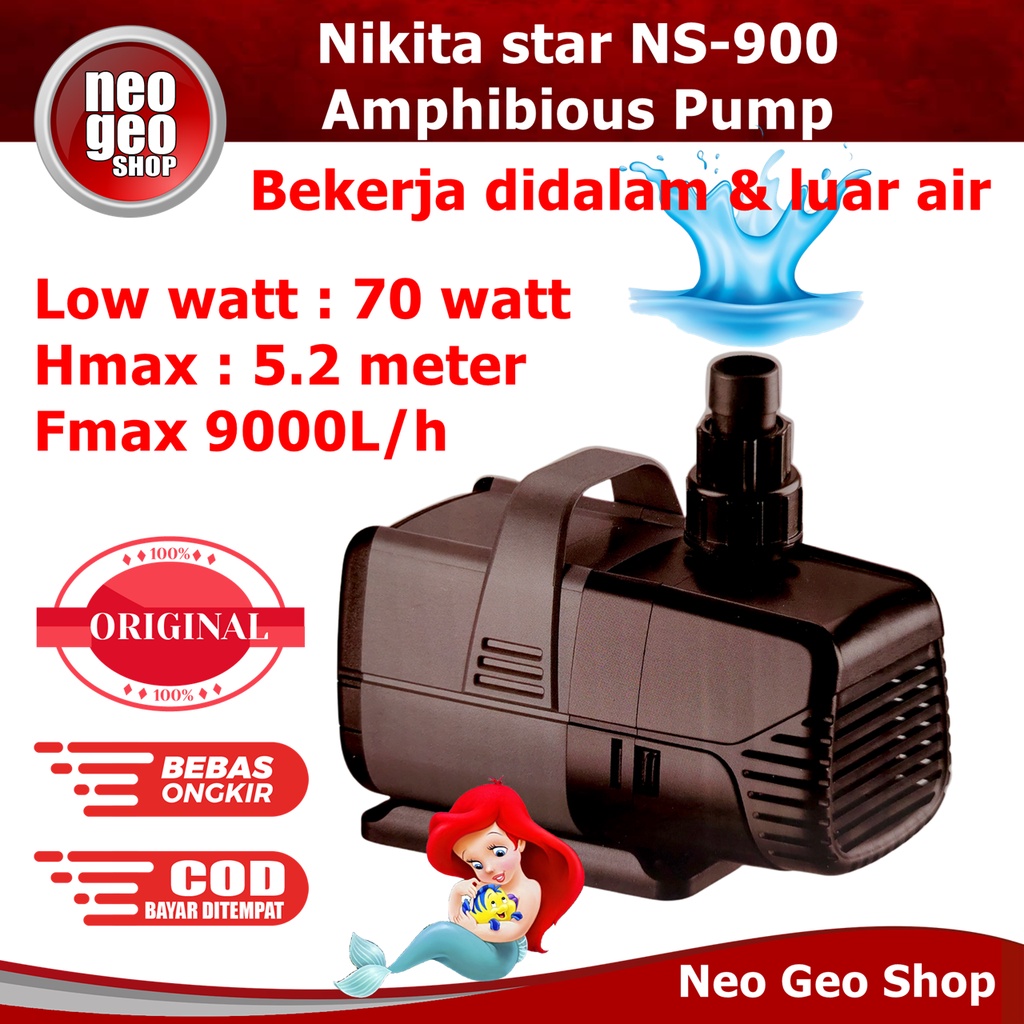 MESIN POMPA NIKITA STAR NS 900 NS900 KOLAM AQUARIUM AQUAPONIK