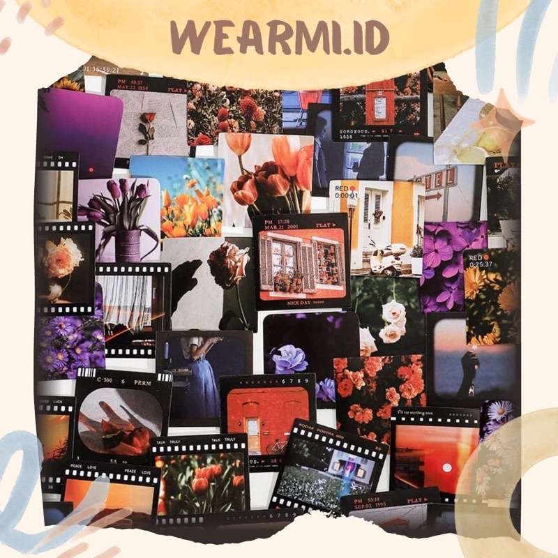 

45 pcs Sticker Box 6 Movie Nature Film Aesthetic Dark Color Scrapbook Bujo jurnal DIY Wearmi