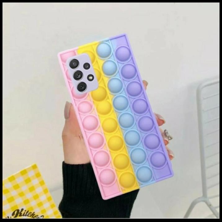 Case Silicone Samsung A32, A52, A72 Pop It Bubble Design Pelangi Cover
