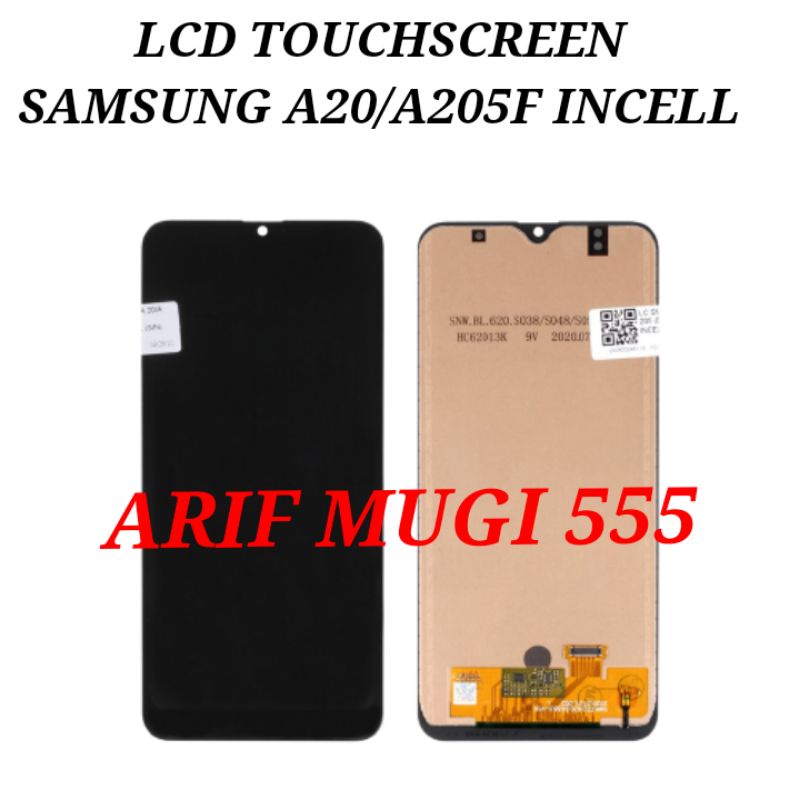 LCD TOUCHSCREEN SAMSUNG GALAXY A20/LCD FULLSET TS SAMSUNG A205 A205f INCELL