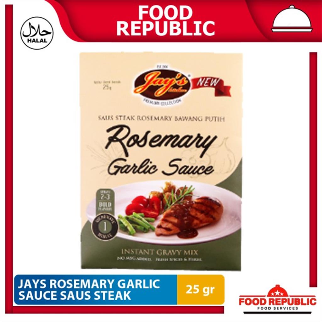 Jays Rosemary Garlic Sauce 25 gr Saus Stik Steak Rosemary Bawang Putih