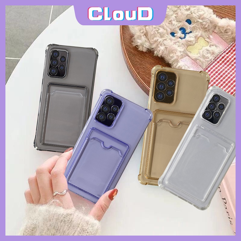 Card Holder Case Oppo A16 A9 A5 A95 A96 A15 A54 A11 A55 A12 A74 A7 A5s A3s A76 A36 A12E A15s A35 A11K Reno 6 8 7 5G Dompet Slot Tas Kartu Sarung Shockproof