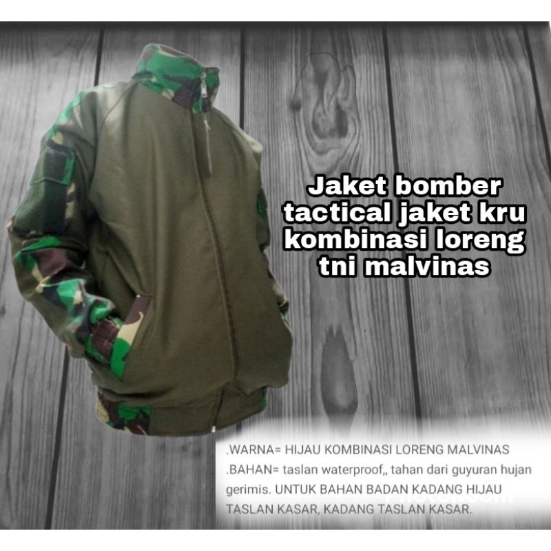 0[ORIGINAL] Jaket bomber tactical jaket kru kombinasi loreng tni malvinas