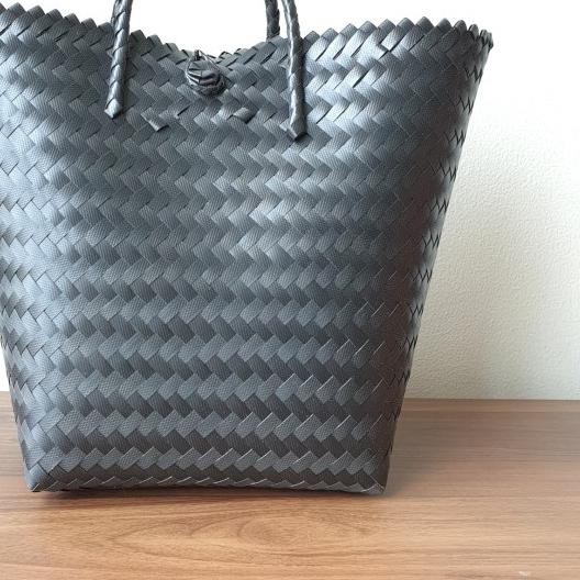 ➱ Kana Bag Polos - Tas Belanja Anyaman, Tas Parcel, Tas Hampers Parsel - Hitam ♔