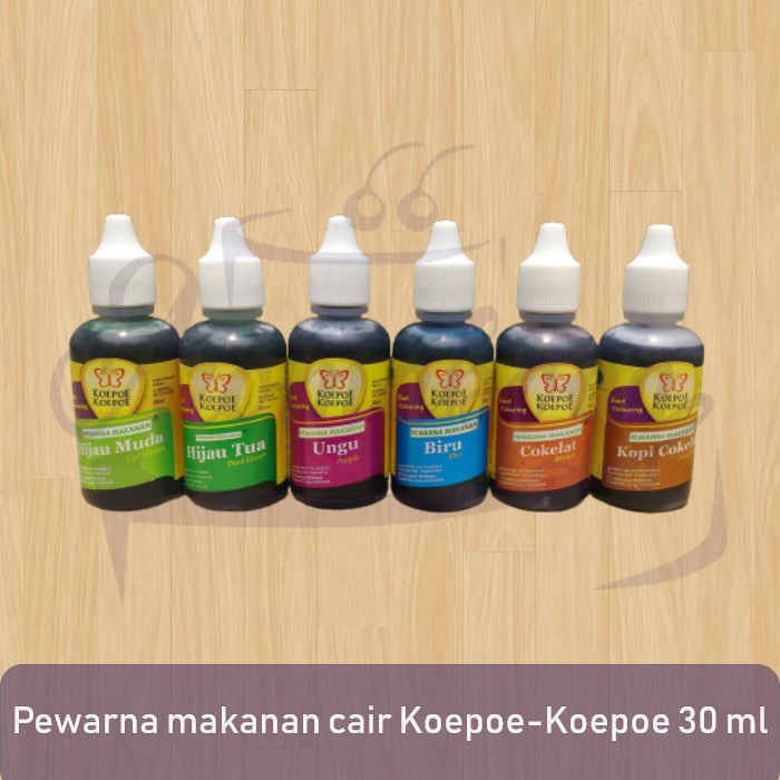 

PEWARNA CAIR MAKANAN/ MINUMAN KOEPOE KOEPOE 30ML / KUPU KUPU