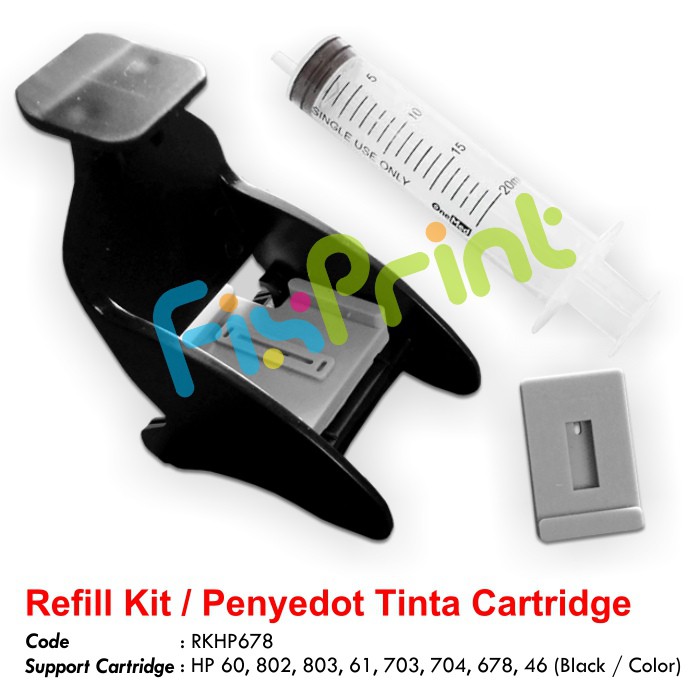 Refill Kit Penyedot Tinta Cartridge HP GT51 GT52 HP 802 678 680 46 704 Printer 315 415 GT5810 GT5820