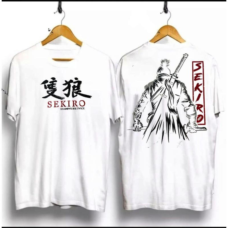 BAJU KAOS HITAM SAMURAI JEPANG SEKIRO/KAOS PRIA KAOS WANITA DISTRO KEKINIAN/KAOS GROSIRAN MODEL TERBARU