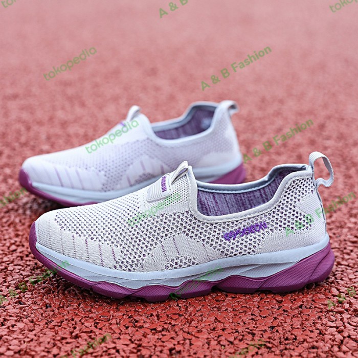 Sepatu Flat Wanita Nyaman Flatshoes Tanpa Tali Outdoor Olahraga Kasual
