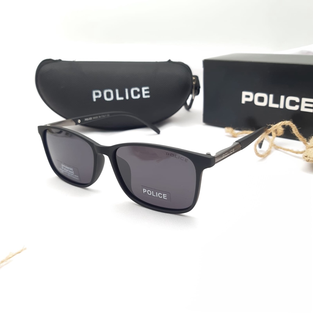 Kacamata Hitam Pria Police P24 Polarized+UV 400 Coklat