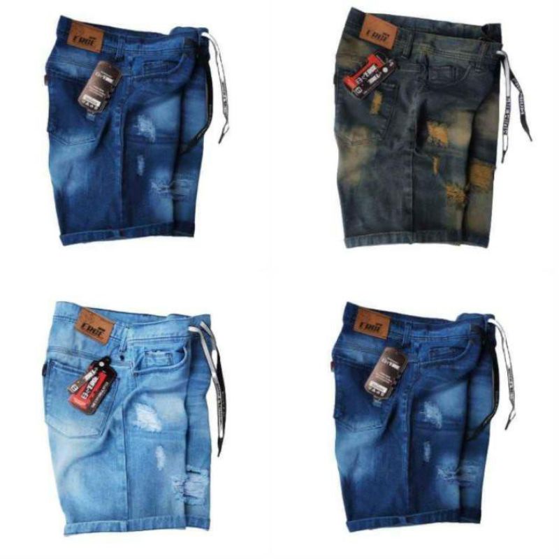 Celana jeans sobek pendek  pria dewasa //levis riped wisker distro cowok jumbo big size 28-39