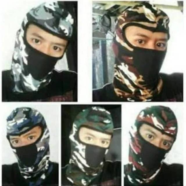 Masker Ninja Army KBR Balaclava Loreng