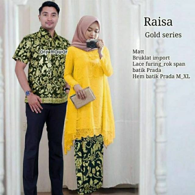 Baju Couple batik brokat Raisa