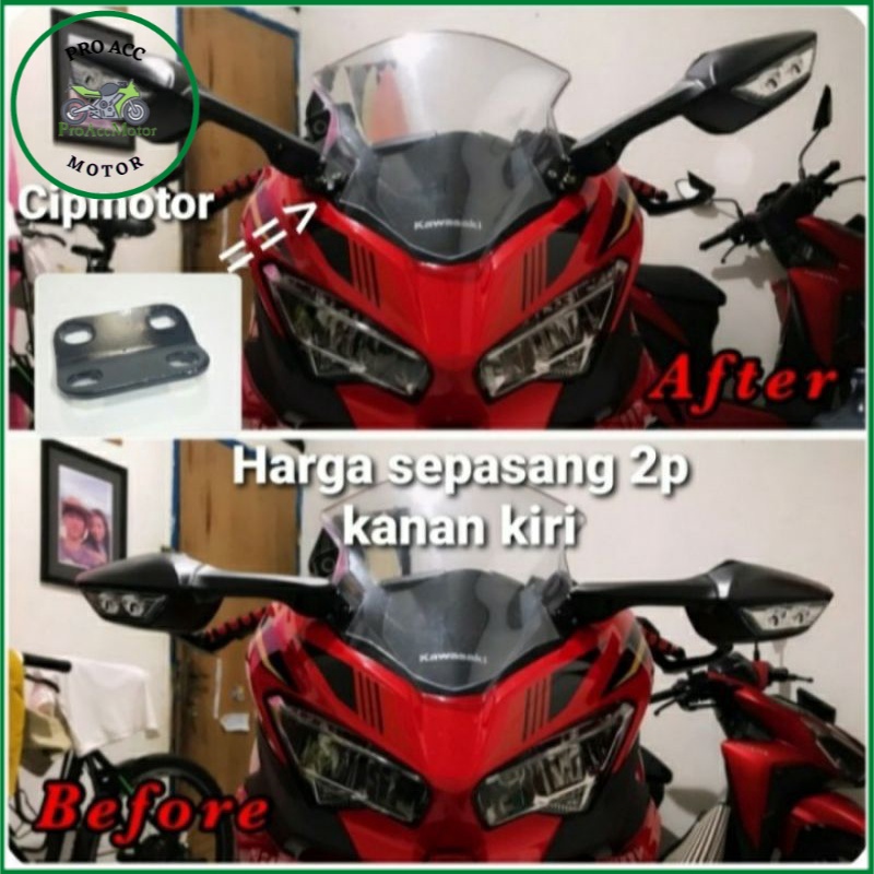 Breket dudukan spion ZX10 R Pnp R15 R25 Gsx Cbr Ninja