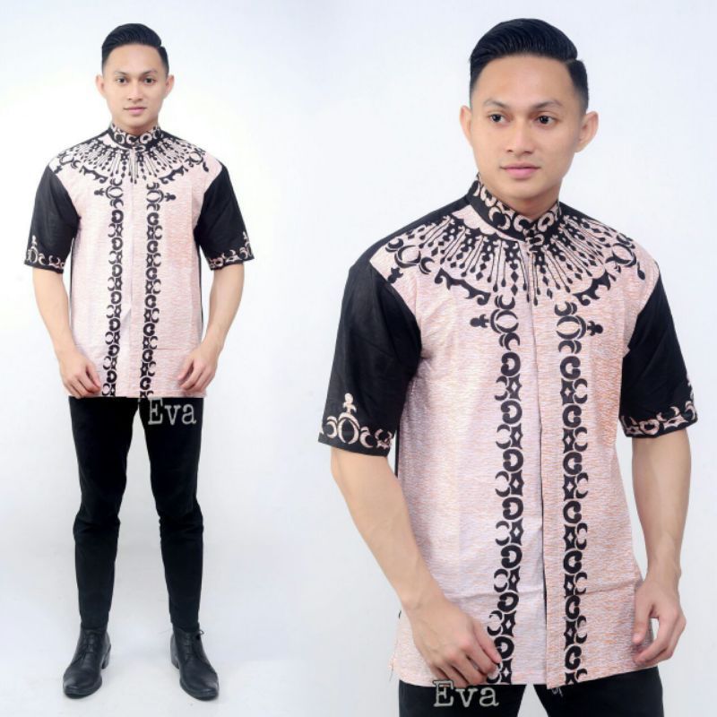 Kemeja batik lengan pendek size m l xl xxl xxxl