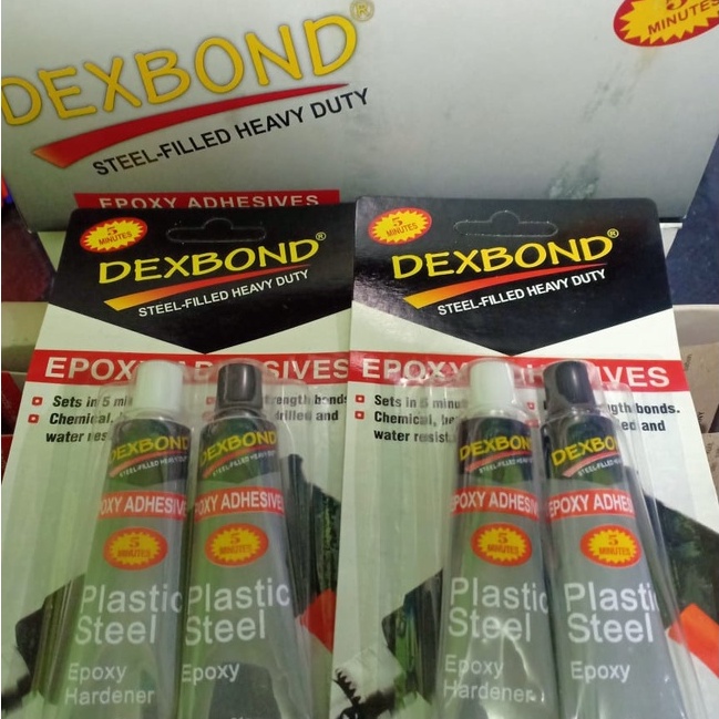 Lem Campur 5Menit DEXBOND Epoxy 5 Menit Dexbond Plastic Steel Lem Serbaguna 5m Lem Besi Plastik Epoxy Adhesive 48gram