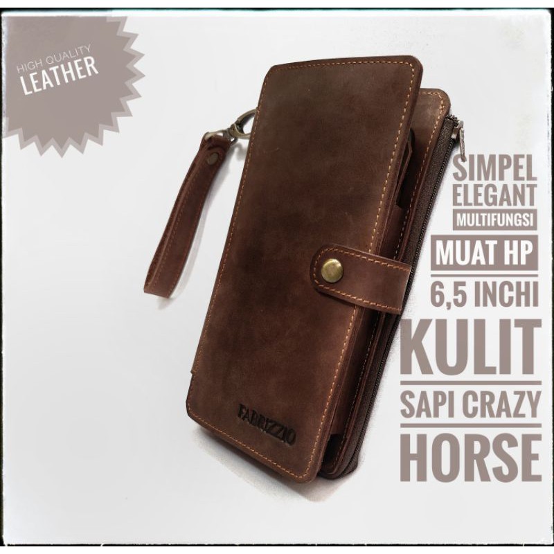 dompet hp multifungsi kulit asli