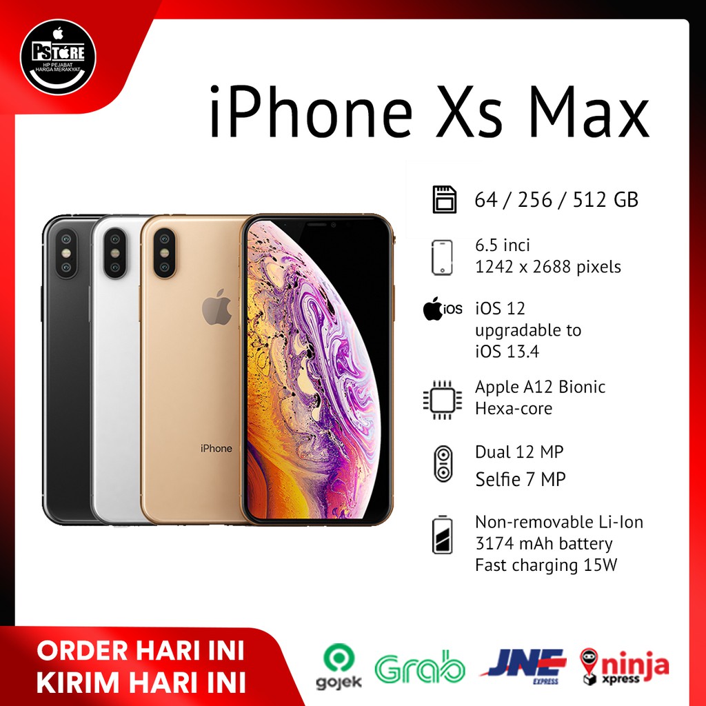 iphone XS MAX 64GB-256GB SECOND LIKE NEW BERGARANSI | Shopee Indonesia