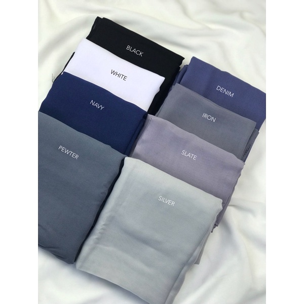 60 Warna Segiempat BELLA SQUARE Hijab Jilbab Polycotton Hycon Poton Polos Premium part 1-5