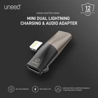 UNEED Mini Dual Lightning Charging & Audio Adapter - UAT06i