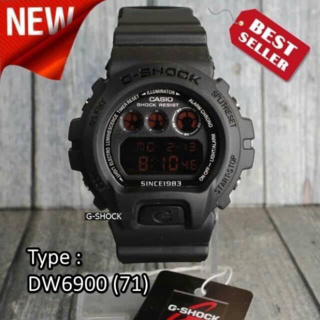 JAM GSHOCK CASIO DW6900 DIGITAL HITAM