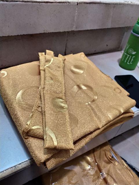 Gorden Jendela Pintu Polkadot Abu Pink Hijau Coklat Model Smokring Ukuran Lebar 120 Cm Tinggi 200 Cm