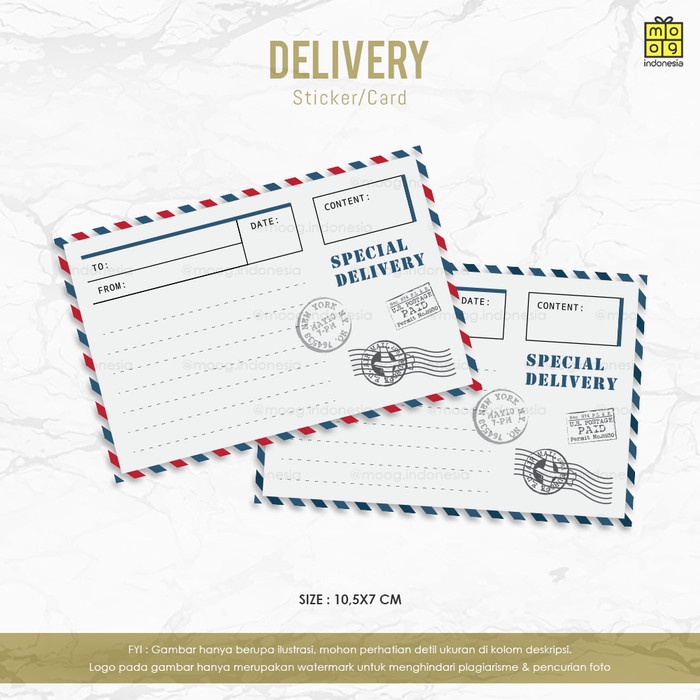 

Kartu Ucapan / Sticker Delivery / Shipment / Postcard Stiker - STICKER