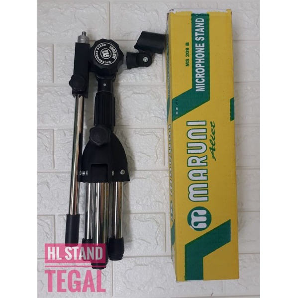 Stand Mic Maruni Pendek Silver +Holder mic