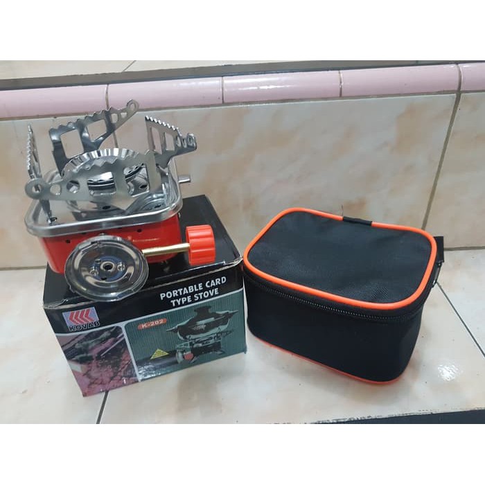 kompor lipat gas kaleng camping portable mini kemping piknik