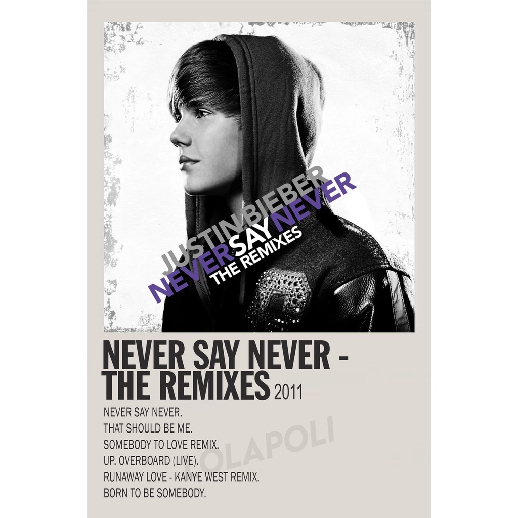 Poster Cover Album Never Say Never (The Remixes) - Justin Bieber