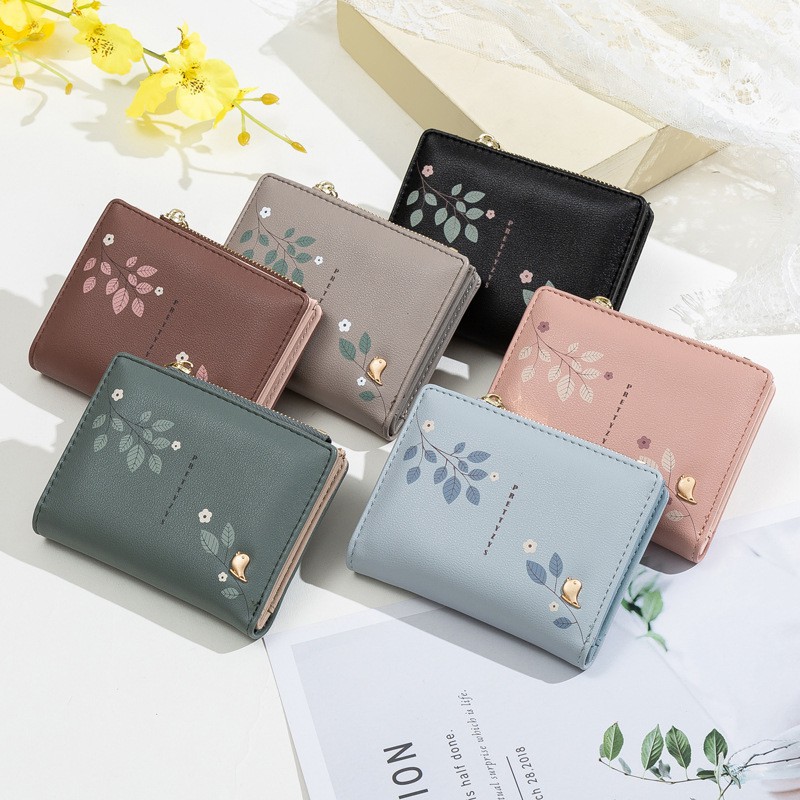 (COD) Dompet Lipat Wanita Dompet Koin Mini Women's Wallet MALL SHOPPING