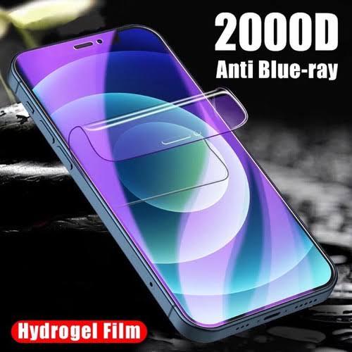 Hydrogel Anti RADIASI BLUELIGHT IPhone 13 13PRO 13PROMAX 13Mini 12 12PRO 12PROMAX 12 Mini SE3 2022 SE2 2020 SE 2016 A-Radiation Hidrogel Full Cover-Ful/Lapisan Nano-TPU Film-LIQUID Glass/Hydro Blue Light Ray Biru Matte PROMAX MAX PRO tidak Sakit Mata 2 3