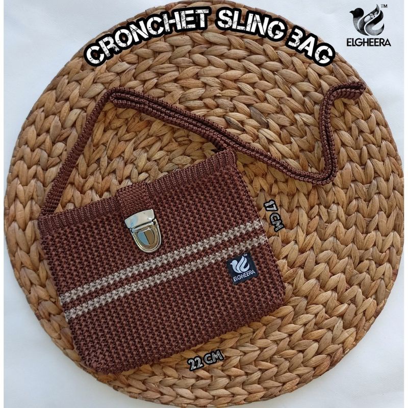 Brand Elgheera Tas Selempang Gesper / Sling Bag Polos Gesper