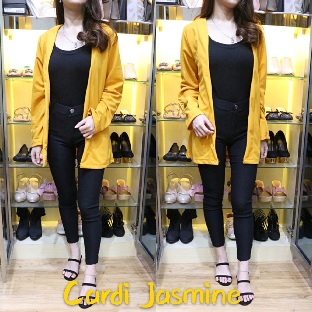 [Jasmine Cardi BC]Cardigan wanita diamond waffle Varian warna