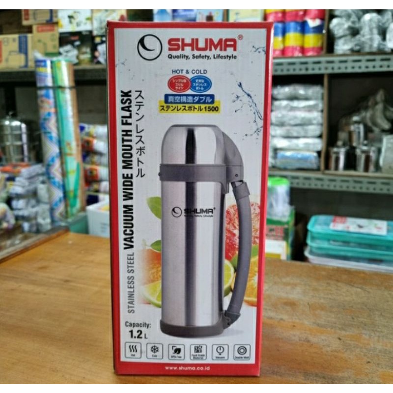 termos air panas stainless stell SHUMA 1,2 LITER
