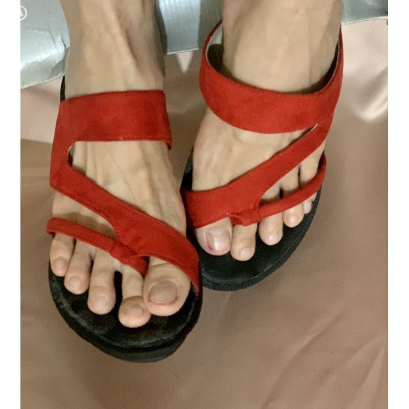 15 sendal sandal jepit wedges preloved merk connection / bekas pakai kualitas bagus