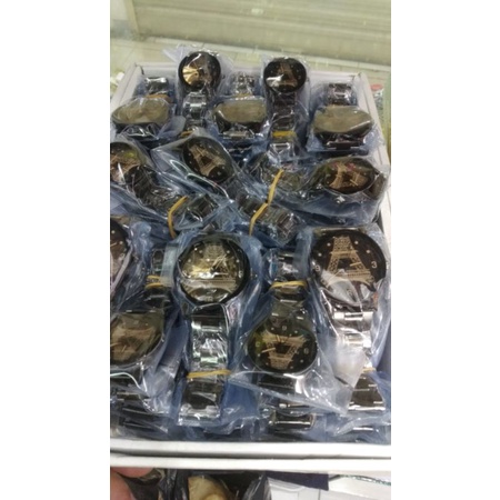 jam tangan pasangan  couple free box dan battery cadangan