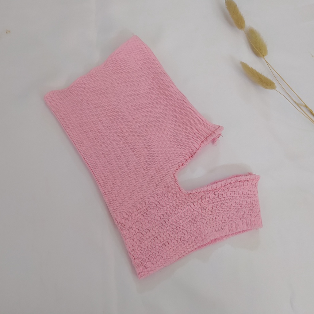 Ciput Rajut Anbud Anti budeg-Pink Baby