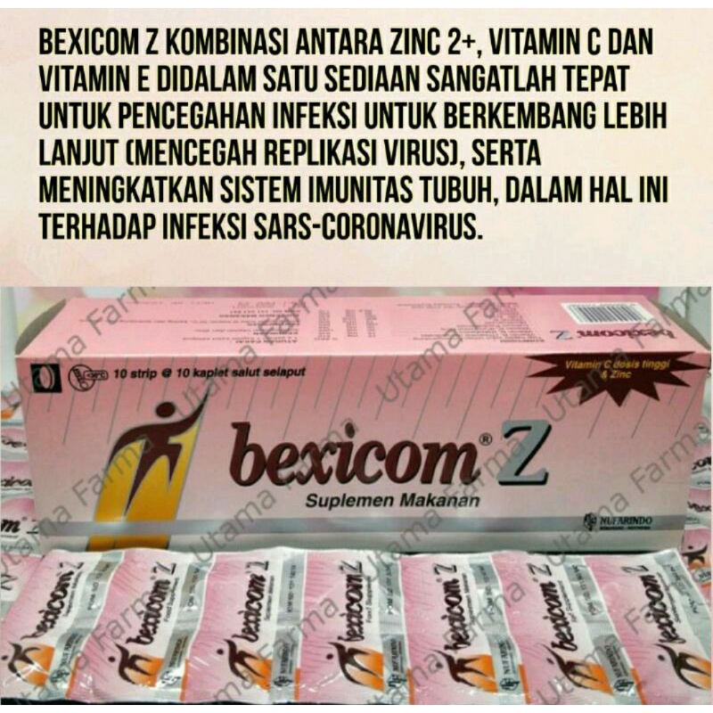 Bexicom Z Multivitamin Plus Zing 10kaplet.