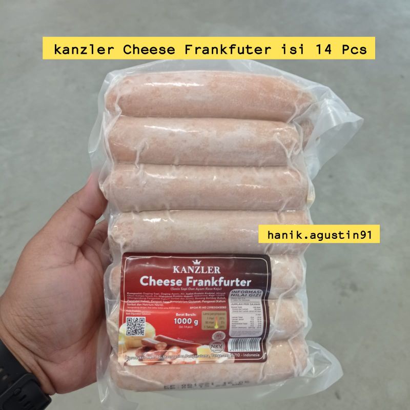 

Kanzler Cheese Frankfurter Sosis Rasa Sapi Dan Ayam Rasa Keju 1kg