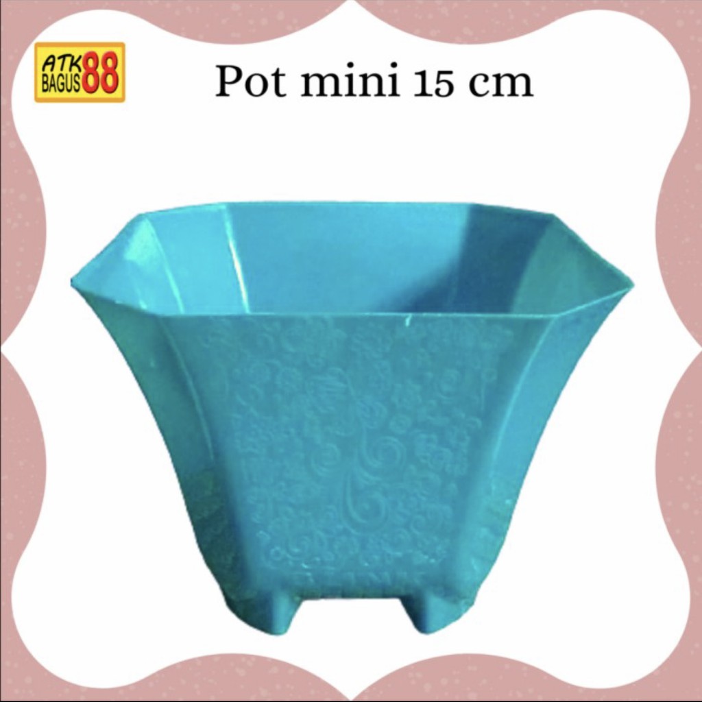 Pot bunga hijau 15 cm harga/1pcs