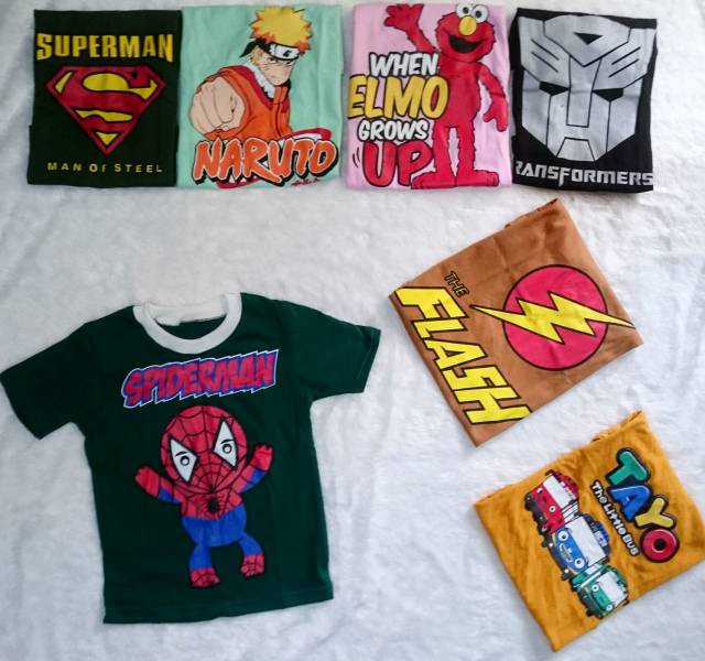 (COD) KAOS ANAK BAJU ANAK USIA 1-2 TAHUN TERMURAH MOTIF HITS KEKINIAN-6
