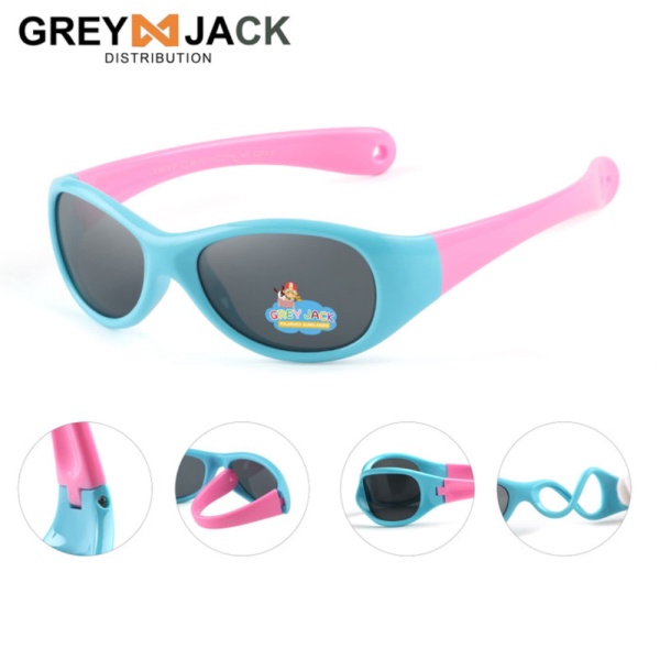 Promo Kacamata Anak Kacamata Sunglasses Anak Kacamata Anti Sinar UV8174 - black glossy Limited