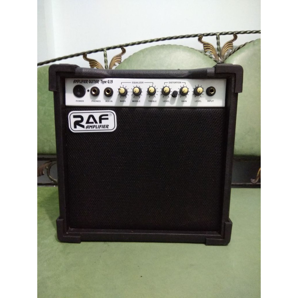 Ampli Gitar dan Bass Merk Raf Ukuran 8 Inch ada Distorsi Jakarta Murah Amplifier Amply