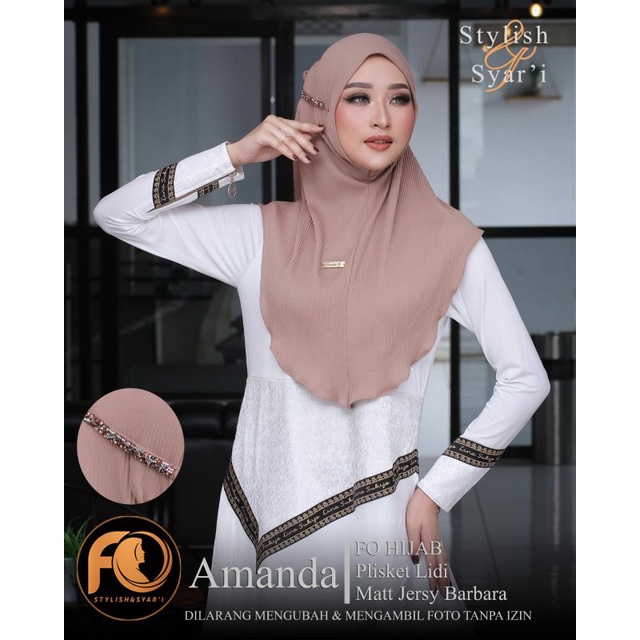 Hijab Instan Jersey AMANDA PLISKET ORI FO