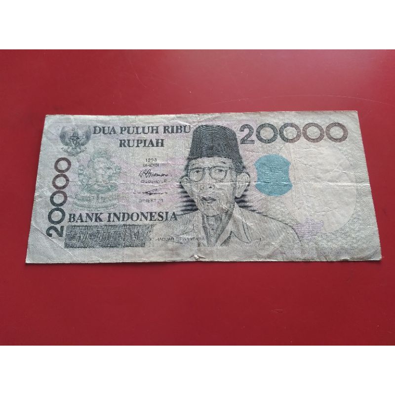 Uang Kertas Kuno 20.000 rupiah seri Ki Hajar Dewantara