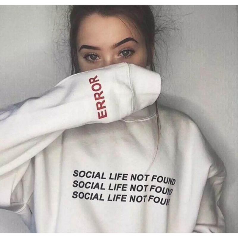 S - XXXXXL(6XL) Hoodie SOCIAL LIFE NOT FOUND / Sweater Error Unisex Hoodie JUMBO Hoodie OVERSIZE